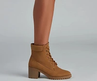 Trendy Moment Lace-Up Booties