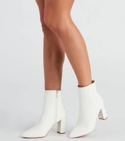 Back To Basics Faux Leather Ankle Booties