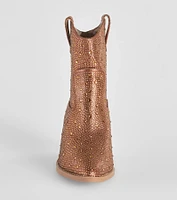 Glitzy Rhinestone Western Booties