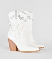 Made You Dazzle Rhinestone Pearl Cowboy Boots