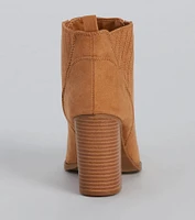 Cute Stand Off Western Block Heel Booties