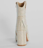 Fabulous Star Rhinestone Metallic Western Booties