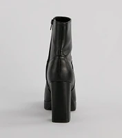 Amp It Up Faux Leather Platform Boots