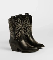 Saddled Up Western Embroidered Cowboy Boots