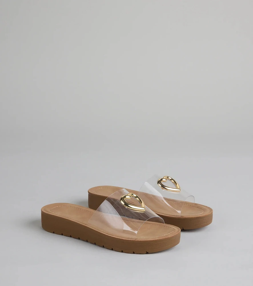Heart Eyes Only Slide Sandals