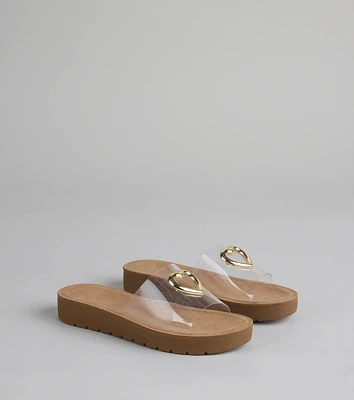 Heart Eyes Only Slide Sandals