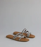 Sparkling Delight Rhinestone Strappy Sandals