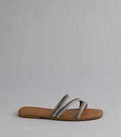 Sparkling Delight Rhinestone Strappy Sandals