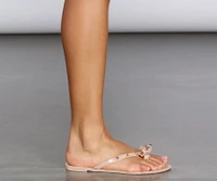 Bow Knows Studded Jelly Sandals
