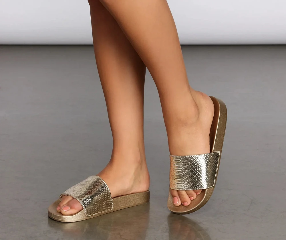 Slidin' Ur Dm's Snake Textured Slides