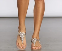 Lavish Lifestyle Iridescent Jewel Jelly Sandals