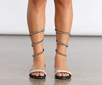 Wrapped Rhinestones Wrap Sandals