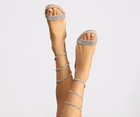Wrapped Rhinestones Wrap Sandals