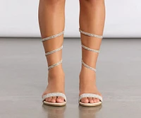 Wrapped Rhinestones Wrap Sandals
