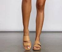 Trendy Babe Faux Leather Sandals