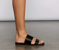 Trendy Babe Faux Leather Sandals