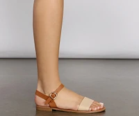 Basic And Chic Two-Tone Sandals