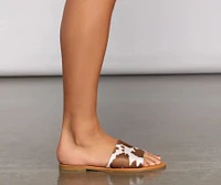 Western Style Slide-On Sandals