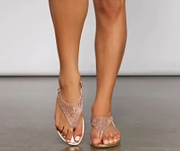 So Extra Rhinestone Thong Sandals