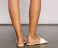 Faux Leather Basket Weave Sandals