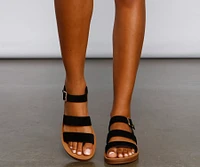 Effortless Style Triple Strap Sandals