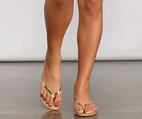 Metallic Moment Thong Sandals