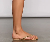 Metallic Moment Thong Sandals