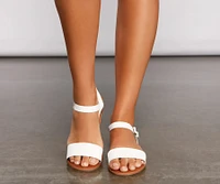Basic Vibes Faux Leather Strap Sandals