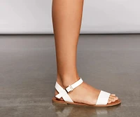 Basic Vibes Faux Leather Strap Sandals