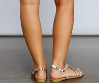 Rhinestone Luxe Criss Cross Sandals
