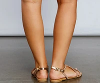 Rhinestone Luxe Criss Cross Sandals