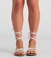 Up My Alley Lace-Up Sandals