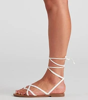 Up My Alley Lace-Up Sandals