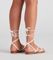 Up My Alley Lace-Up Sandals