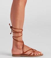 Up My Alley Lace-Up Sandals