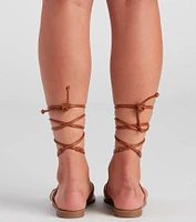 Up My Alley Lace-Up Sandals