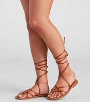 Up My Alley Lace-Up Sandals