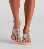 Standout Glam Thong Wedge Sandals