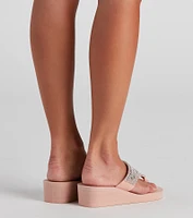 Standout Glam Thong Wedge Sandals