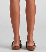 Comfort Slides Criss-Cross Sandals