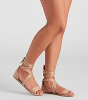 Classy Lace-Up Ballet Sandals