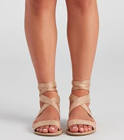 Classy Lace-Up Ballet Sandals