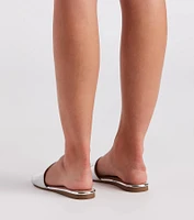 Chrome Cutie Slide Sandals