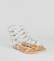Level Up Rhinestone Spiral Sandals