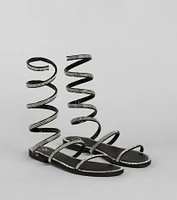 Level Up Rhinestone Spiral Sandals