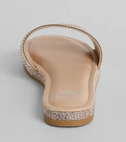 Go To Rhinestone Band Flat Sandals