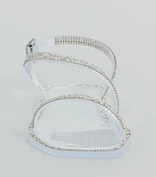 Glowing Up Rhinestone Flat Jelly Sandals