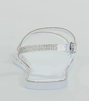 Glowing Up Rhinestone Flat Jelly Sandals