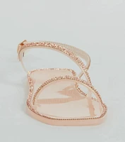 Glowing Up Rhinestone Flat Jelly Sandals