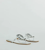 Minimalistic Elegance Square Ring Flat Sandals